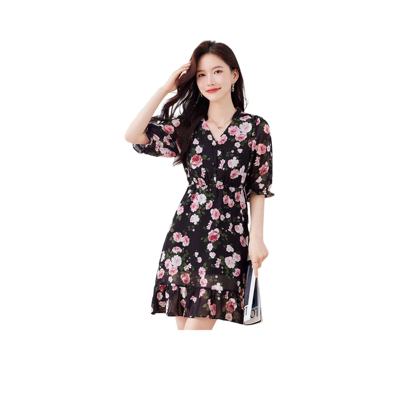 BALENO Короткий рукав Платье Летнее Женское