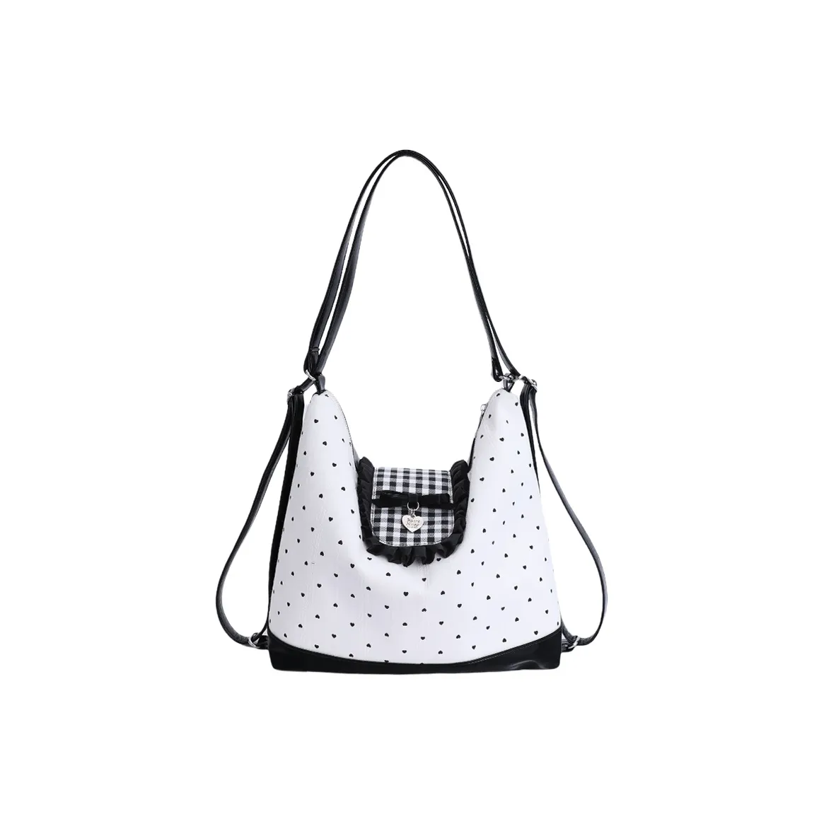 ORANGE BEAN ПУ (полиуретан) Рюкзак Стандартный Женский Черный