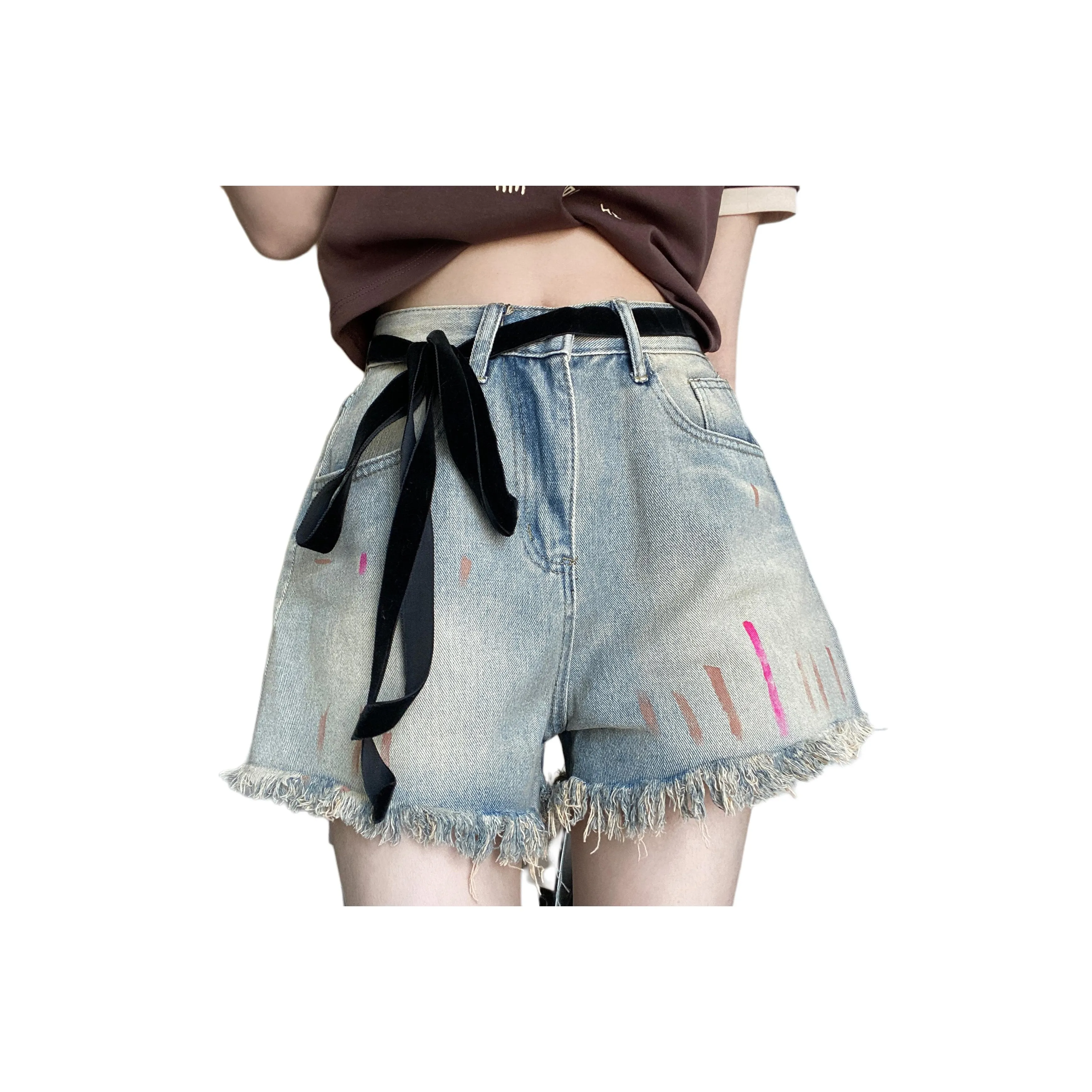 YEARNED Синие Женские Джинсовые Шорты