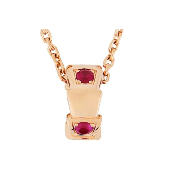 BVLGARI Serpenti Series 18K Rose Gold Necklaces Unisex