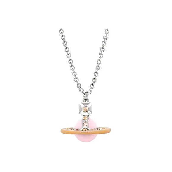 Vivienne Westwood Латунь Кристалл Swarovski Ожерелья Унисекс Серебряный