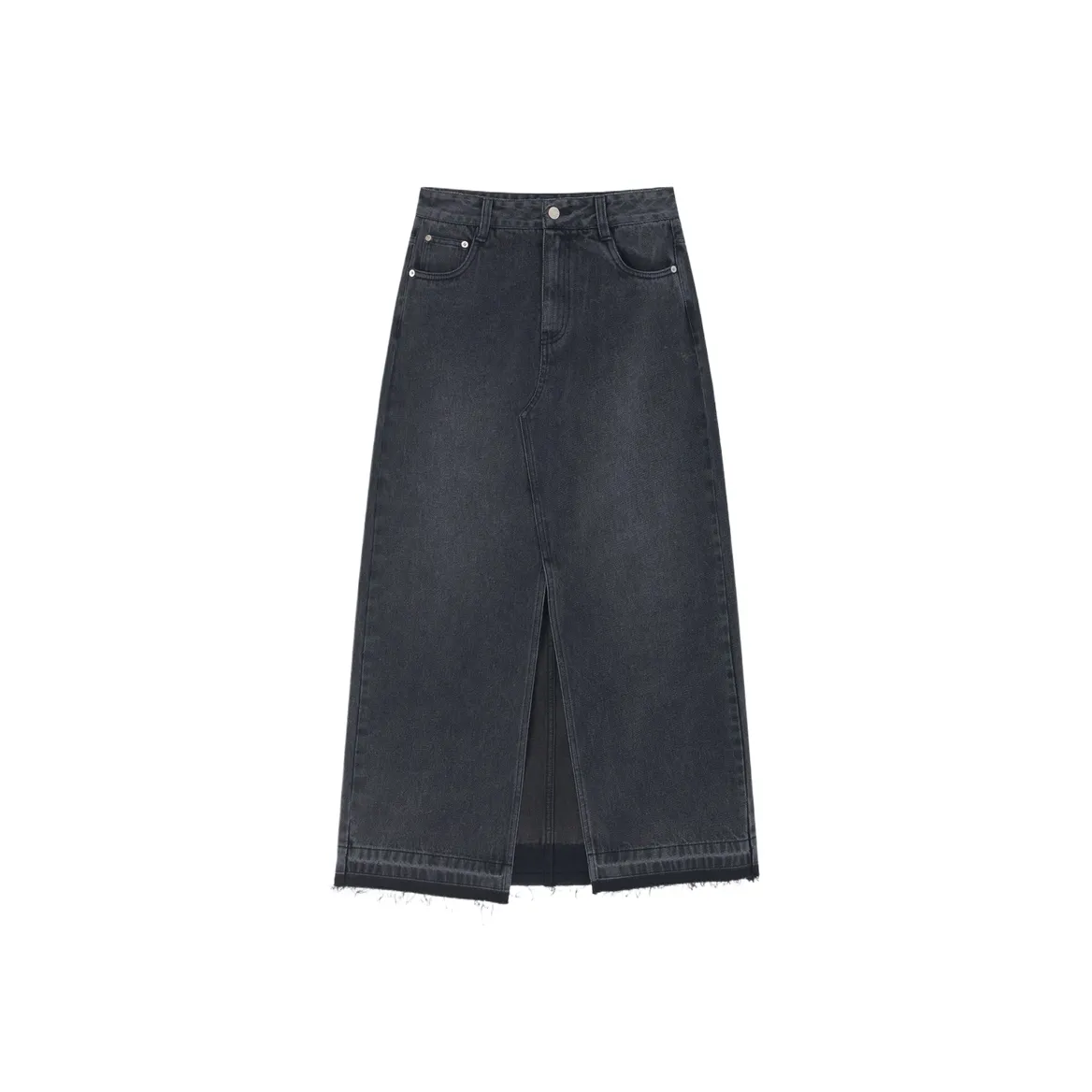 GAP Повседневный Длинный Юбка Женская Выстиранный Черный