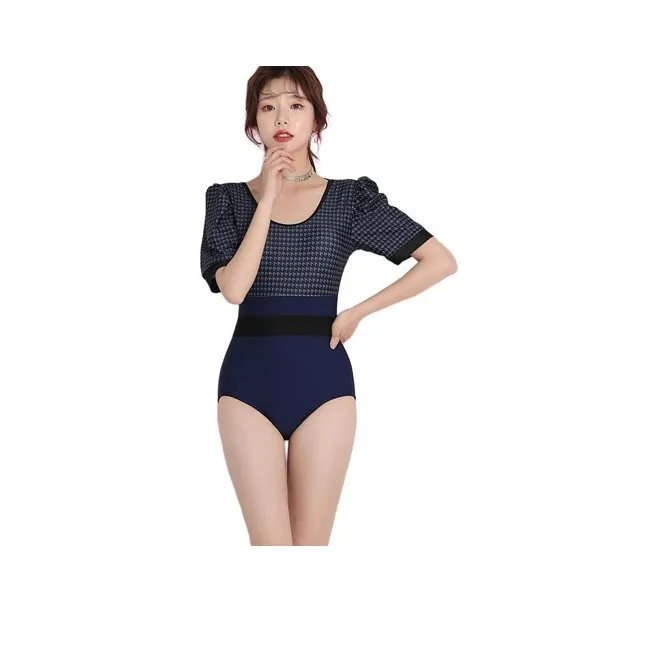 Bird of Aussie ван-пис купальник женский темно-синий клетчатый цвет