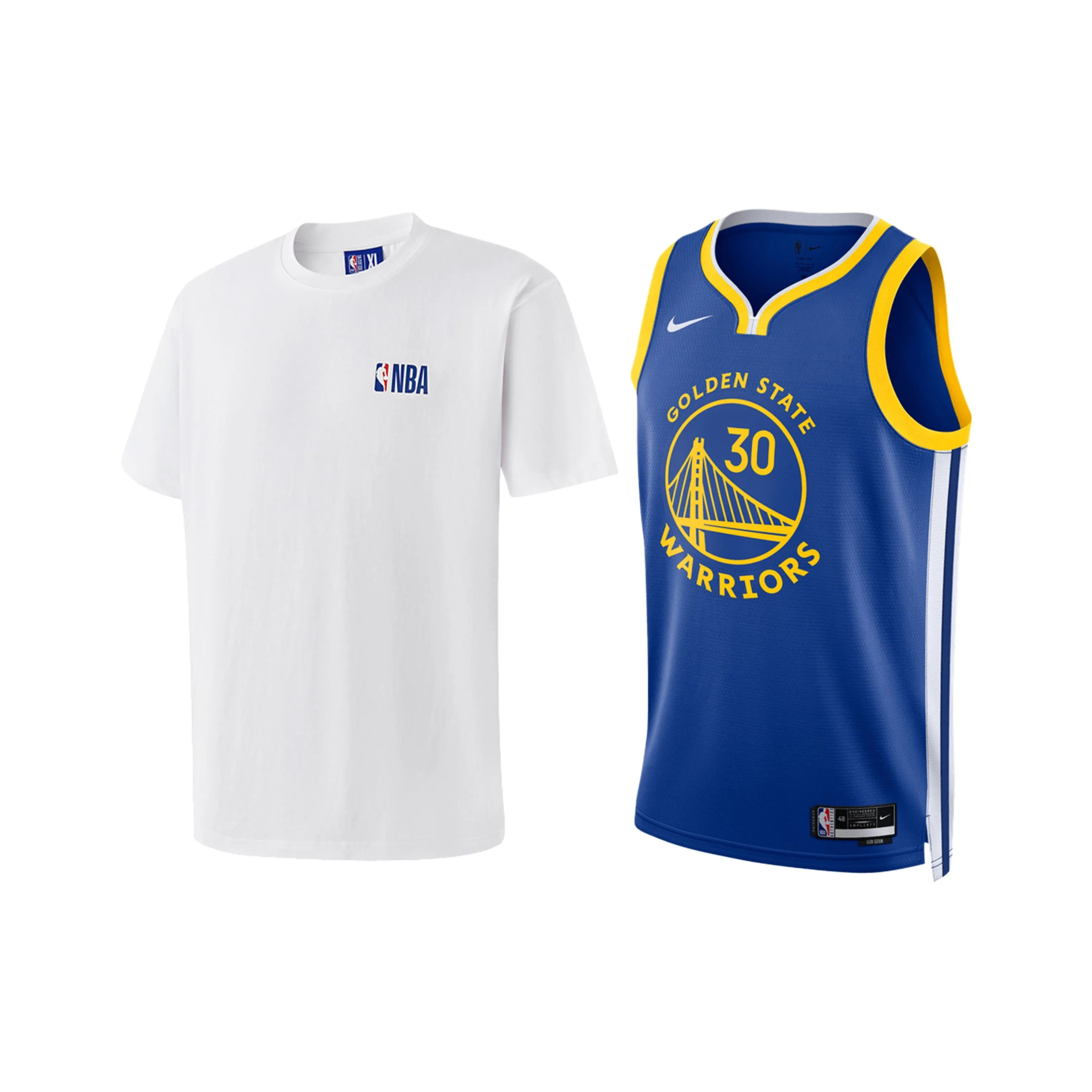 NBA x Nike Golden State Warriors Повседневная Спортивная Одежда Унисекс 2 Предметный Комплект