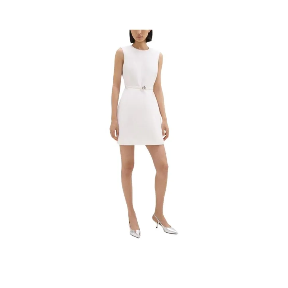 THEORY Sleeveless Dress Women's Ivory White