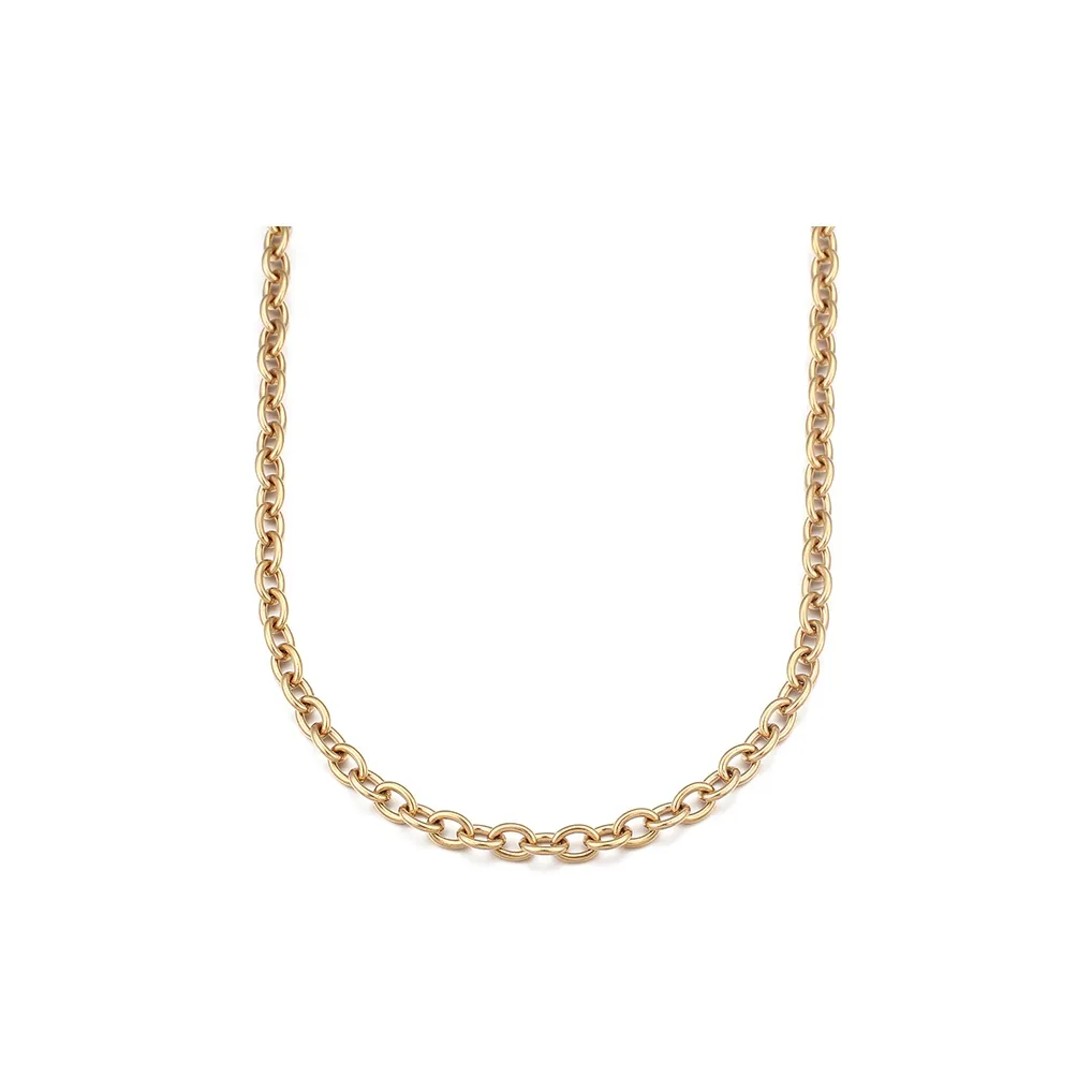 VEODO Титановые стальные ожерелья унисекс розовое золото