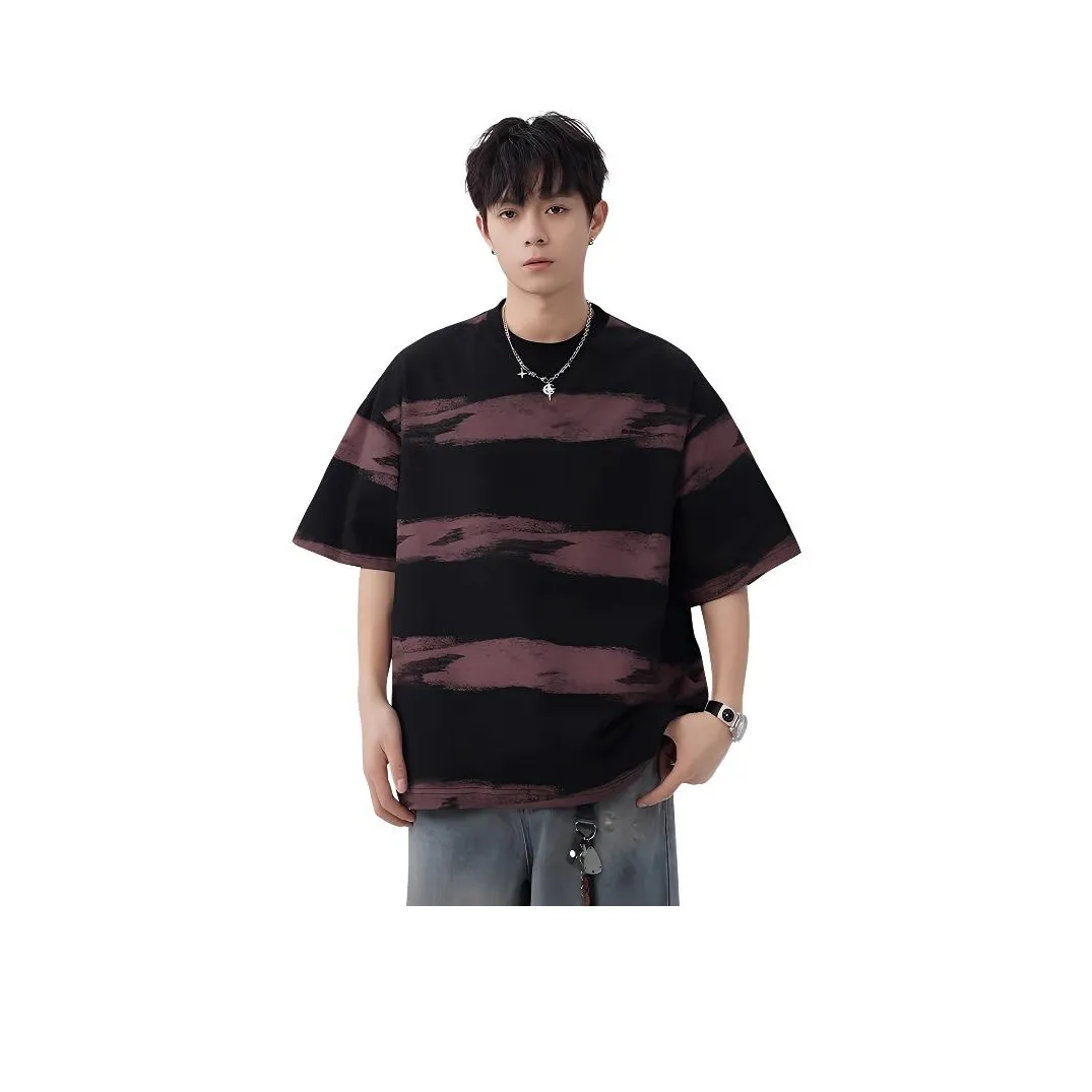 DANJUE Черно-фиолетовая унисекс футболка