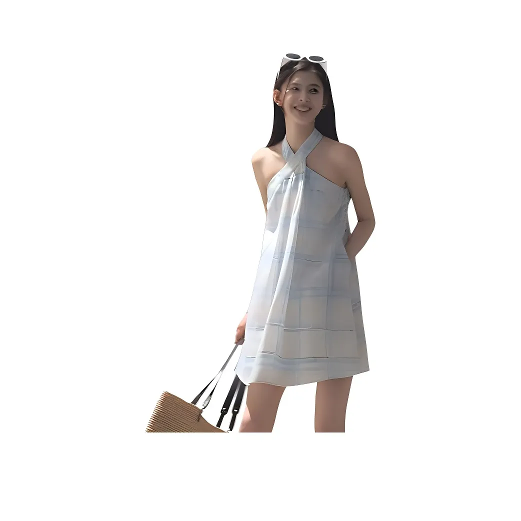 SKYA Синие Женские Платья без рукавов