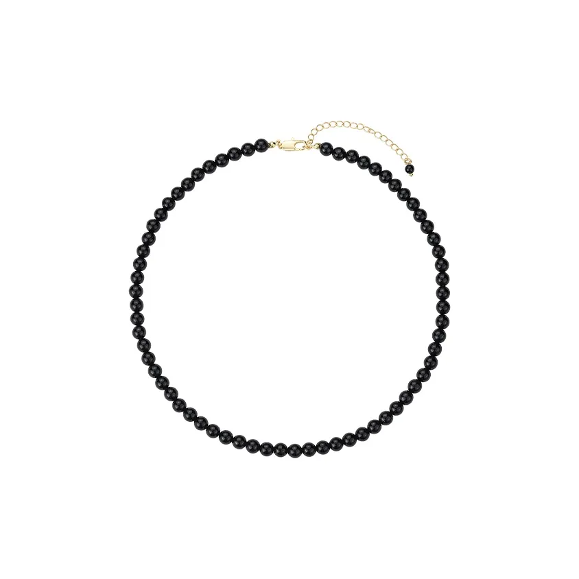 Social Talent Черный агат Золото с покрытием Медные ожерелья Женские