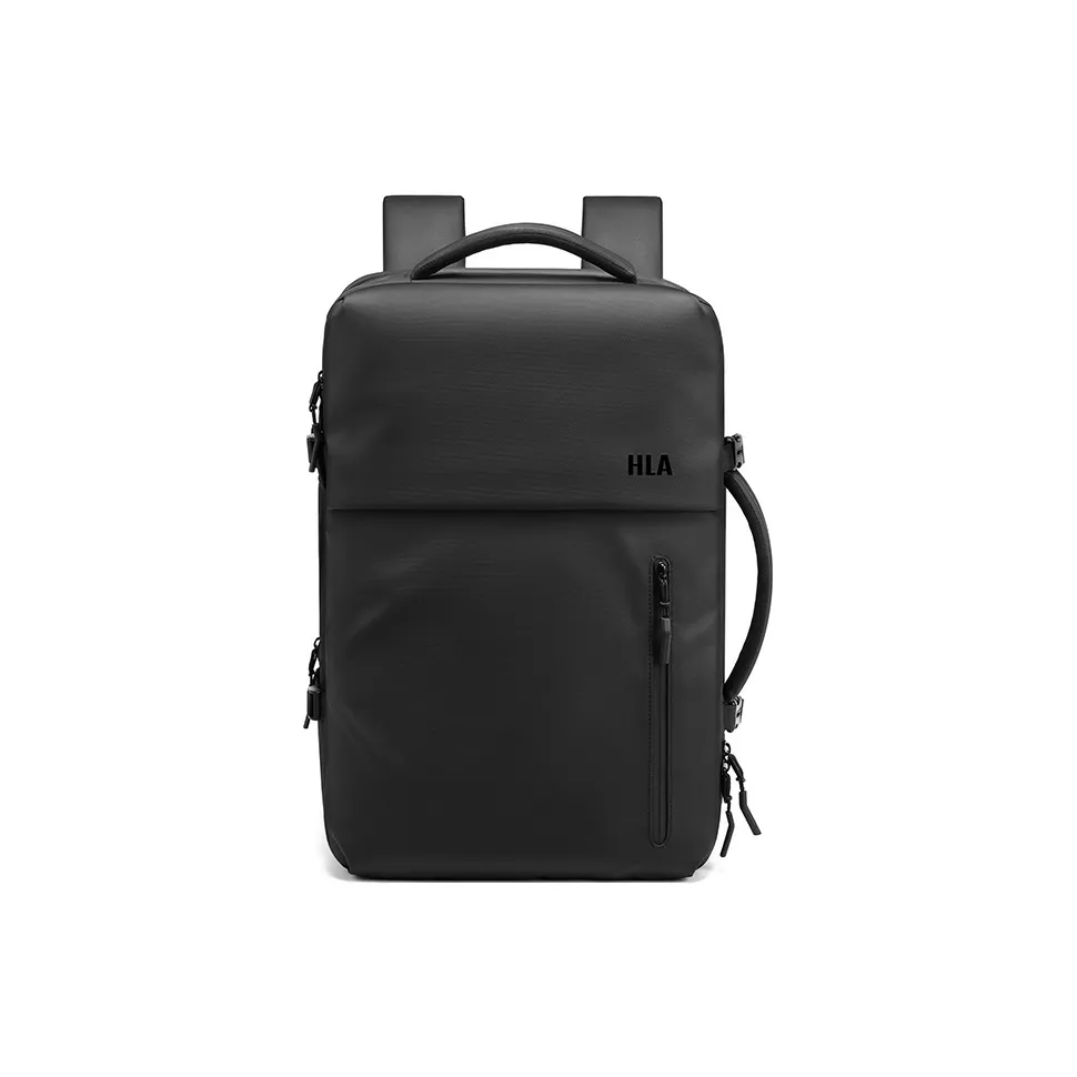 HLA Polyester Computer Luggage Bag, Travel Bag, Backpack Tubas Men's Black/Gray