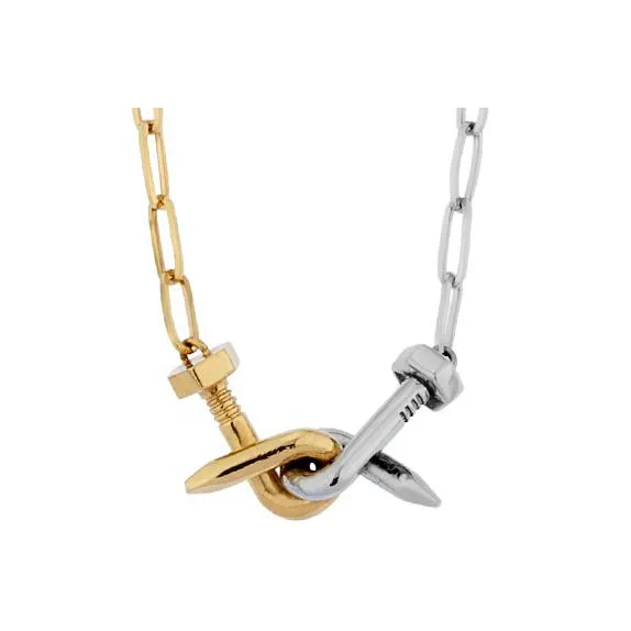 BLACKHEAD Титановая сталь Ожерелье Серебристо-золотой Многоцветный Унисекс