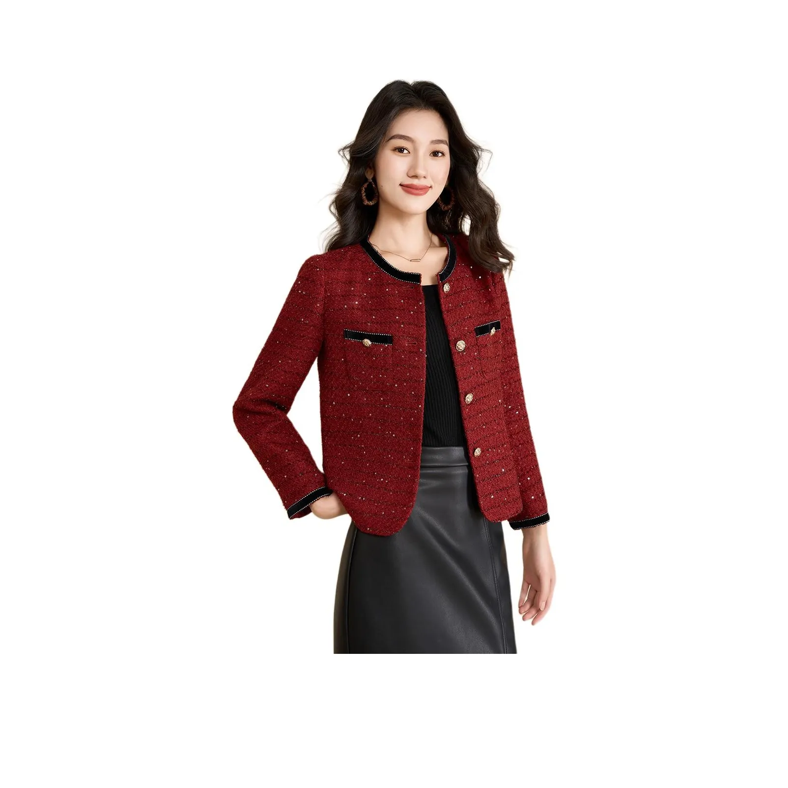 Mylan Cropped Coats Women's Red Consider 1 Size Up