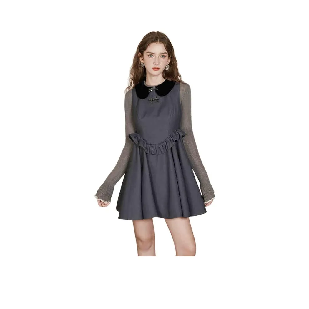 JORYAweekend Без рукавов Платье Женское Серый Малиновый