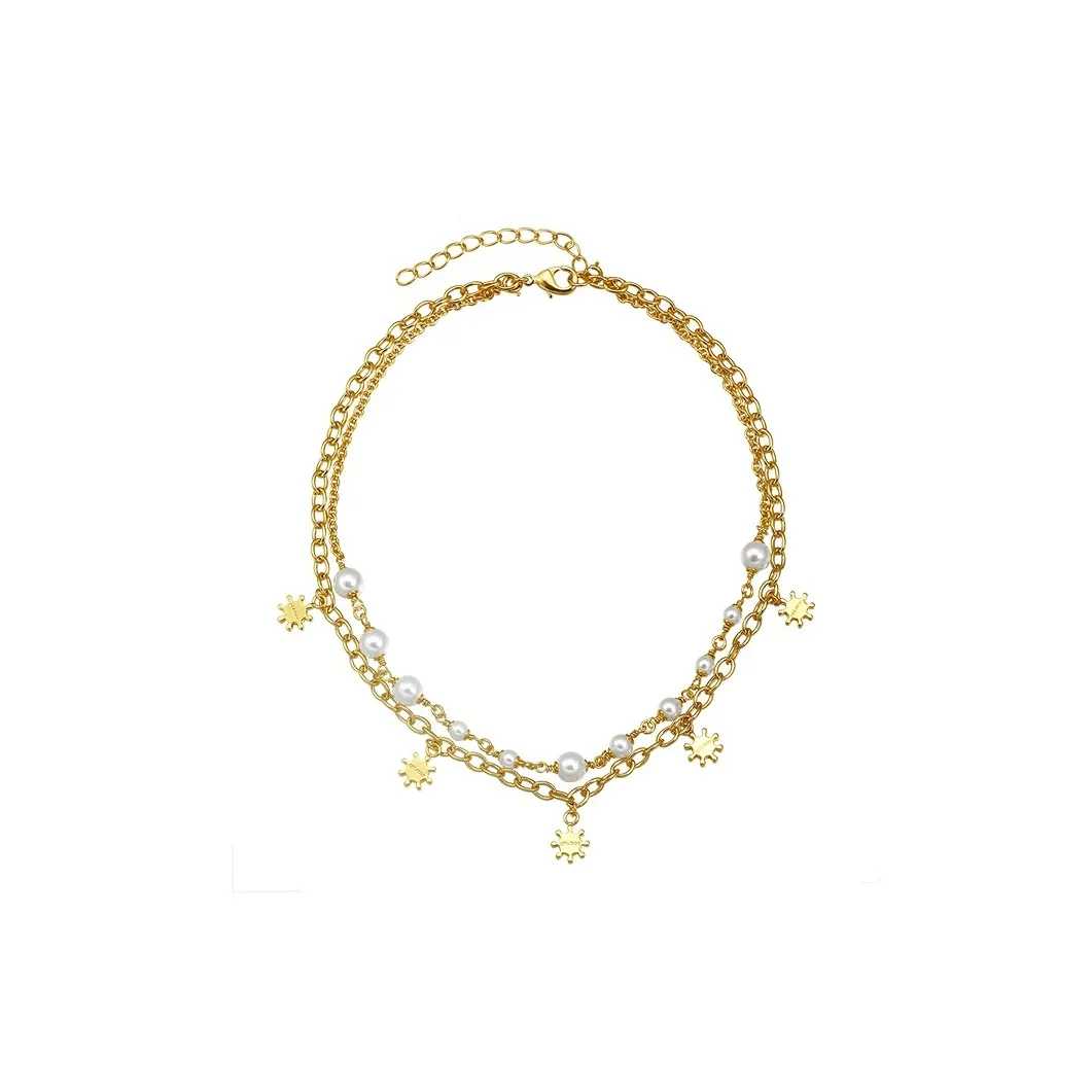 AHLOOPS Copper Necklaces Unisex Gold