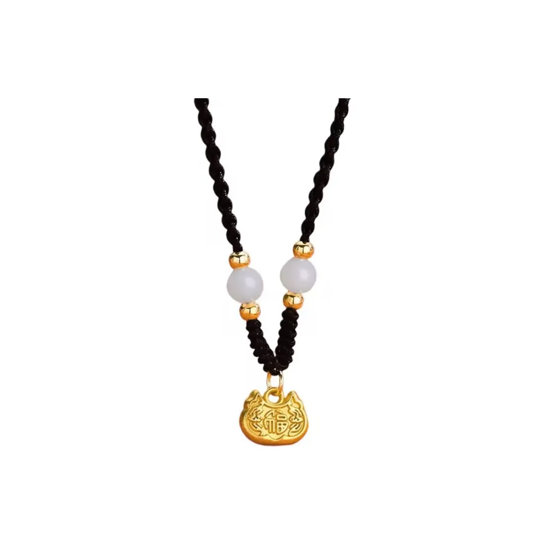 Baozhi White Jade Bodhi Necklaces Women's