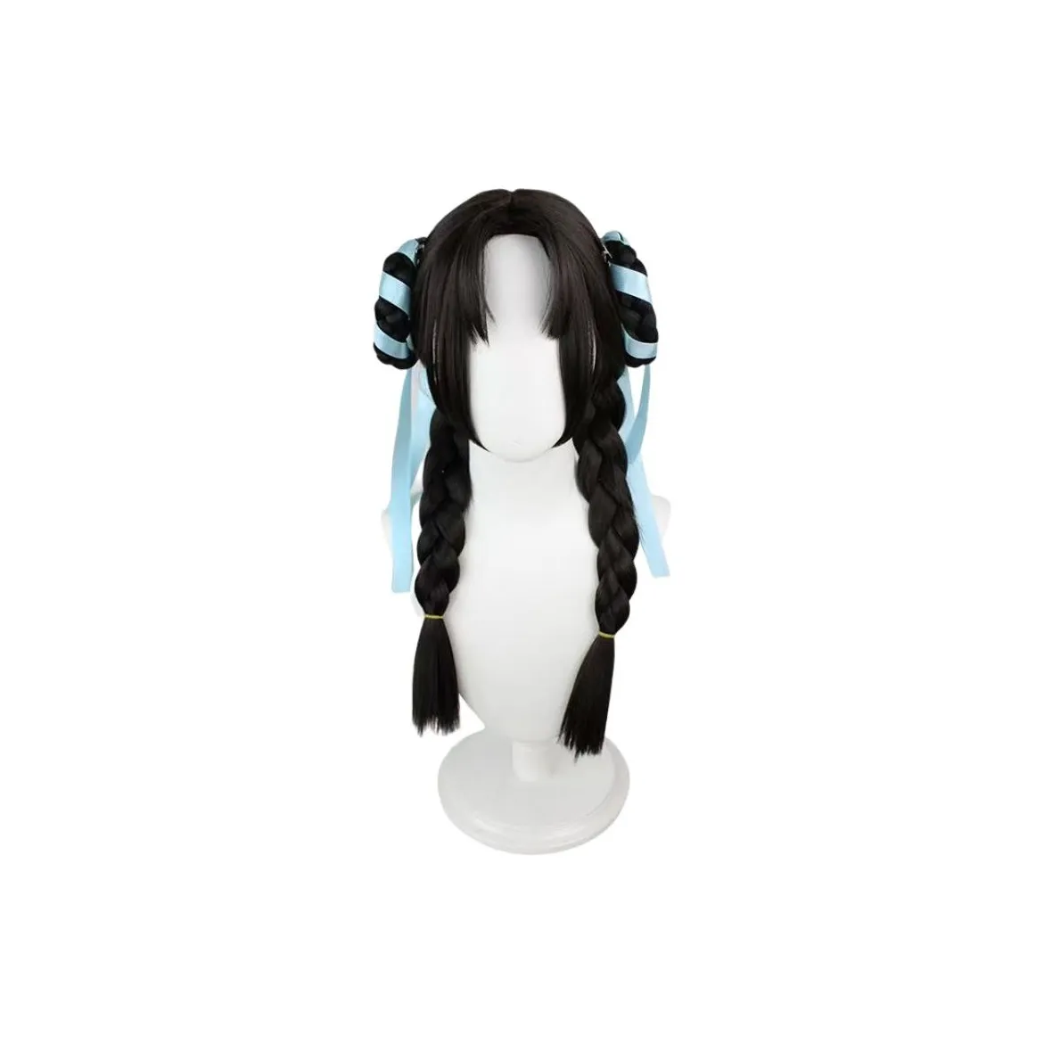SHUYUAN Девчачья длинная прямая черная полная перука для косплея аниме