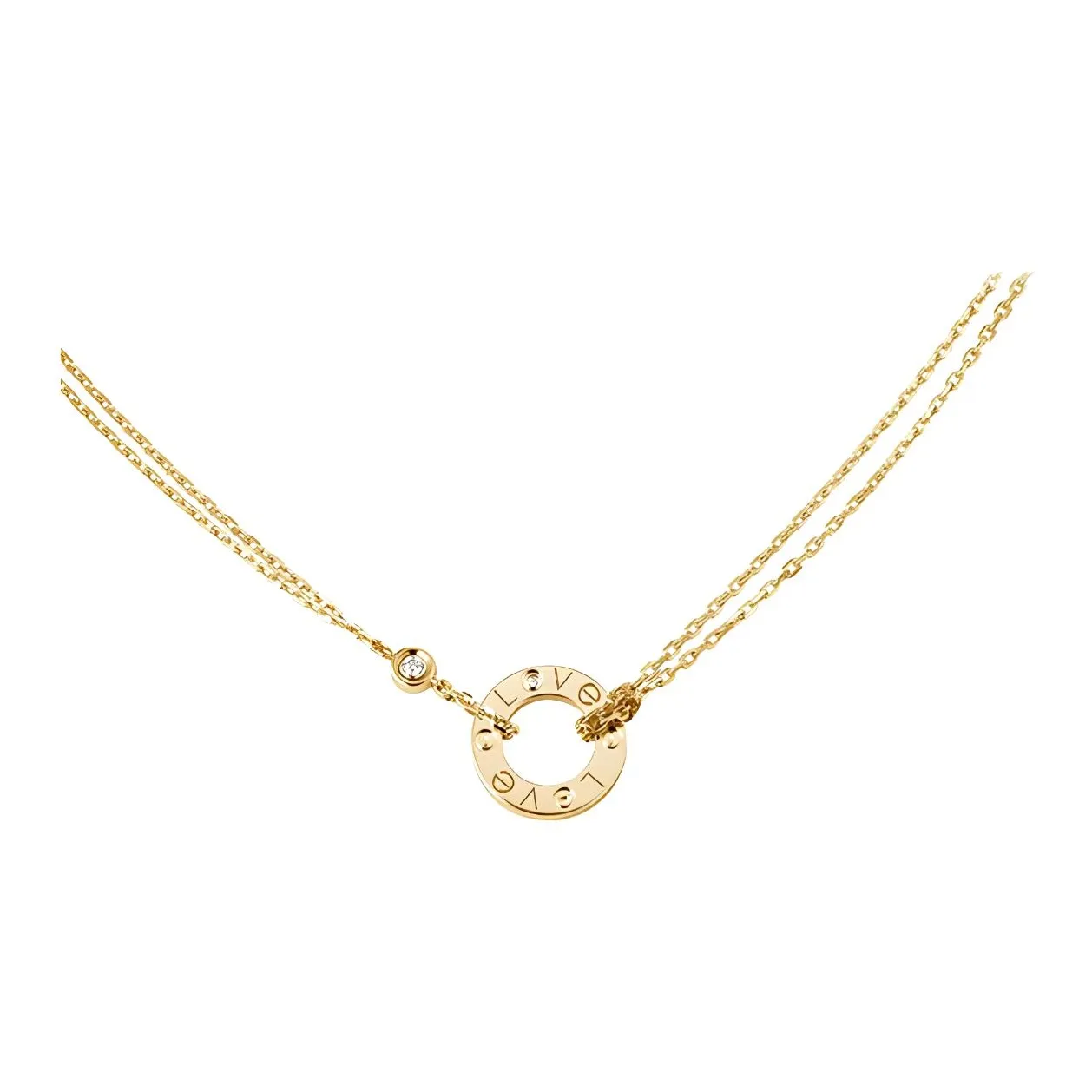 CARTIER Love Necklace Collection 18K Gold Necklaces Women's Gold