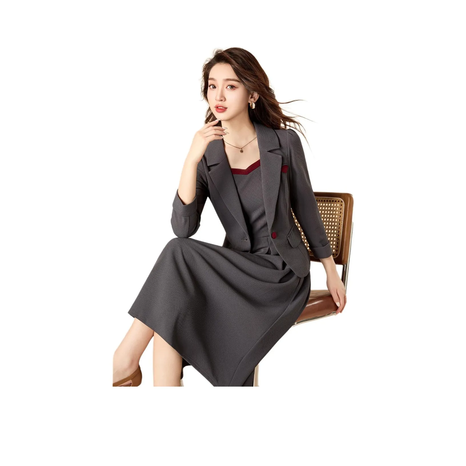 Mylan Two Piece Skirt Sets Women's Gray