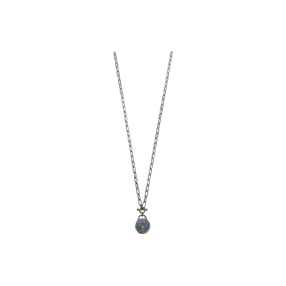 Swarovski Togetherness Faux Crystal Stone Necklaces Men's Black