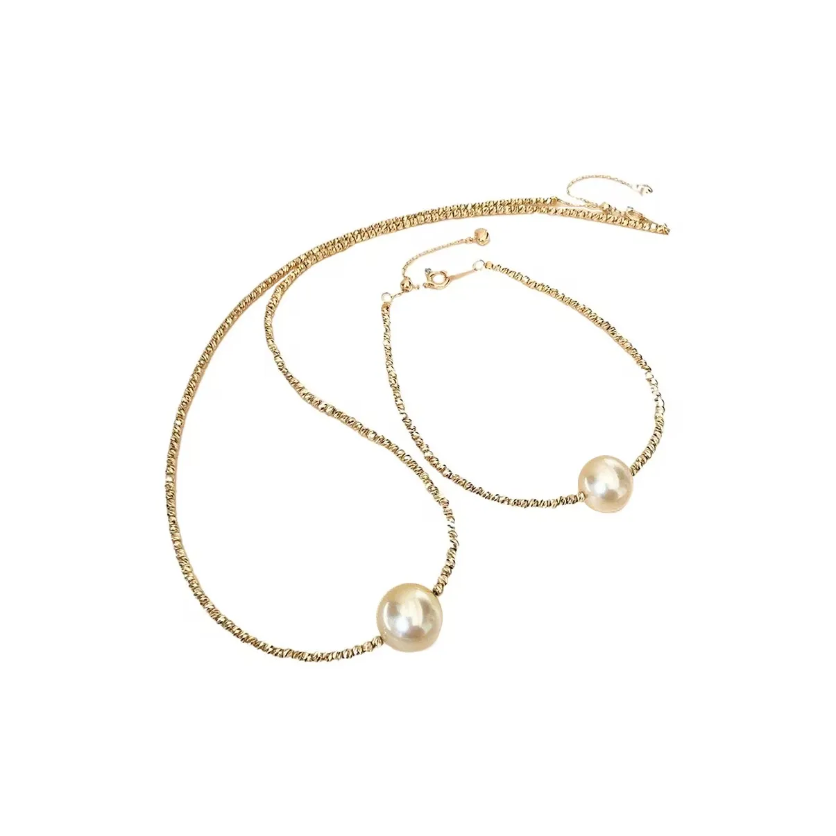NATURALLYJOJO Жемчужные ожерелья Женские Светлое золото