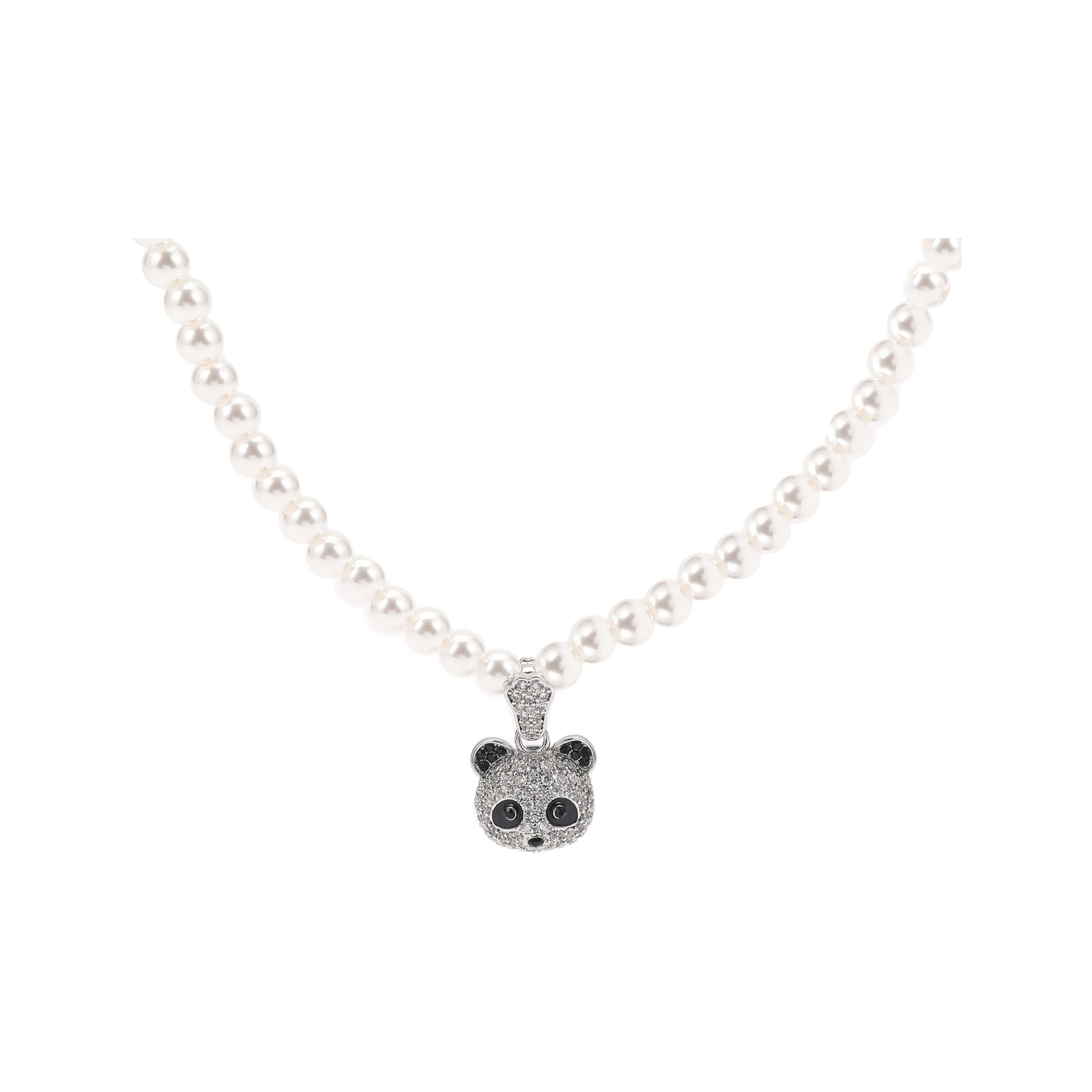Vegetarian Zircon Faux Pearl Necklaces Women's