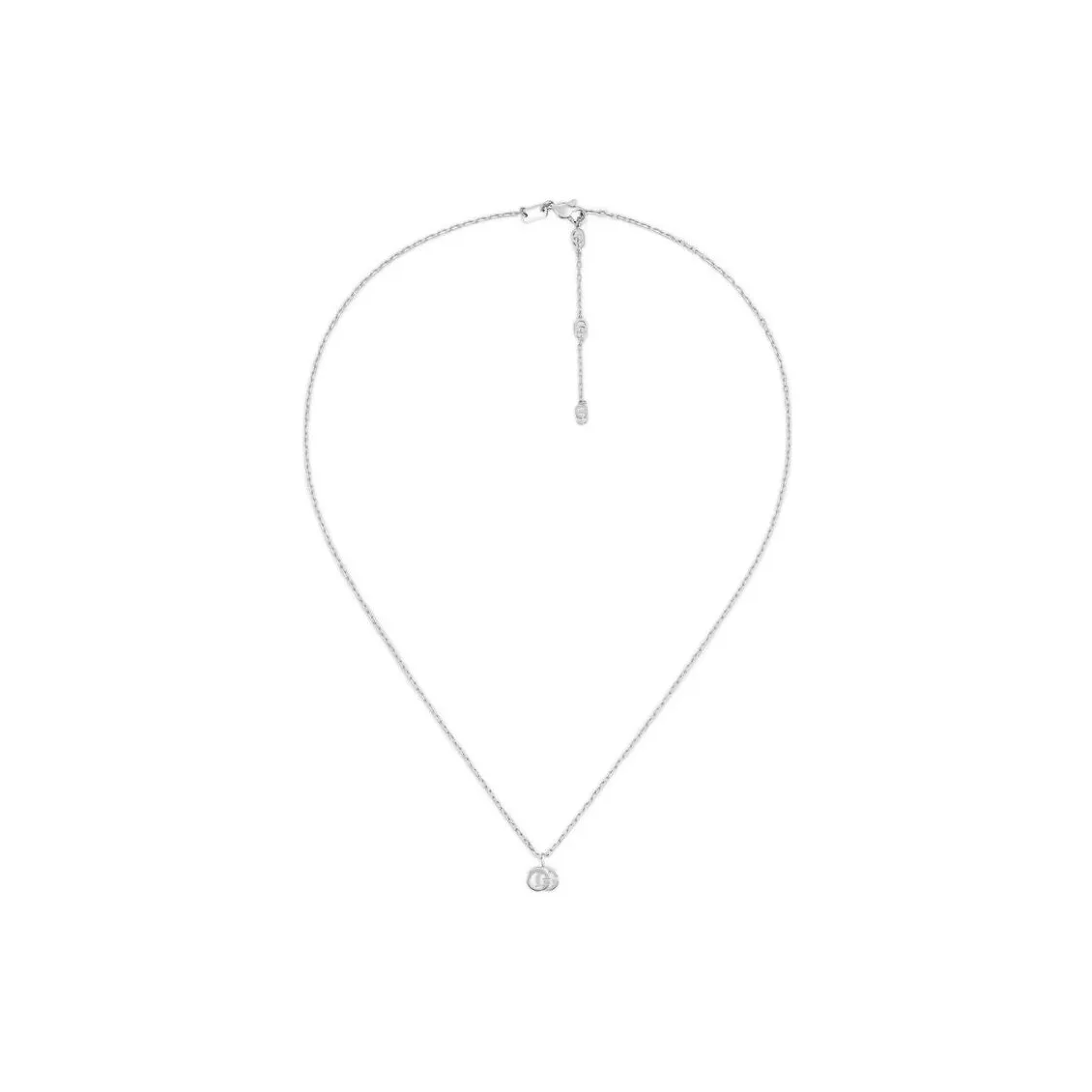 GUCCI Gg Running 18k Necklace In White Gold