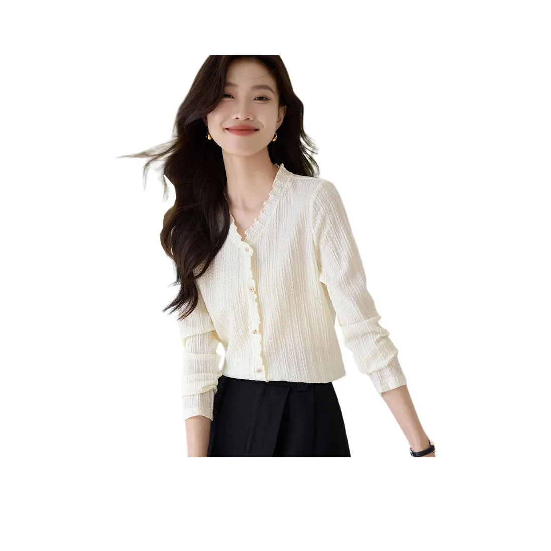 Mo Han Yi Mei Рубашка Женская Экрю