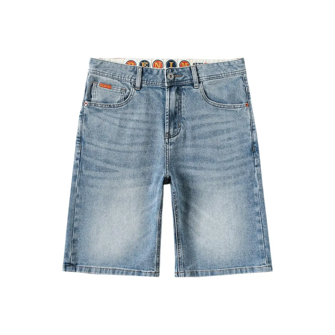 ZENGZHI Летние джинсовые шорты мужские вымытый синий