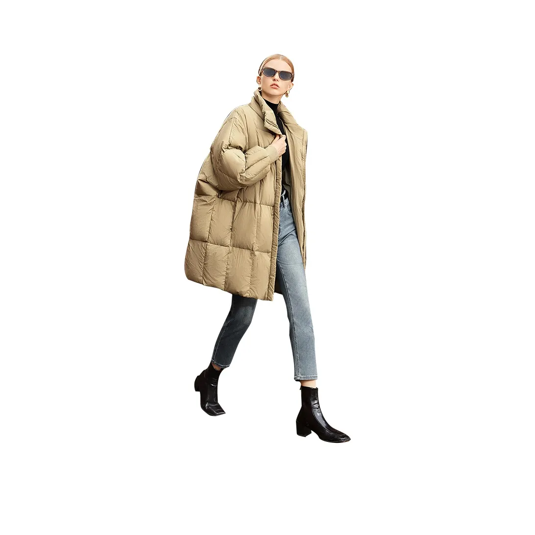 TOUCH Хлопковый пуховик женский хаки зеленый