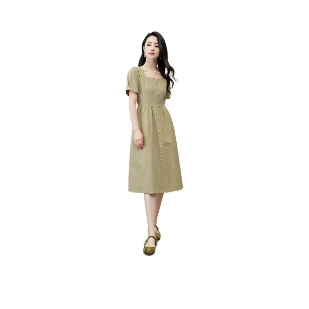 Shavani Short Sleeved Dress Women's Tea Green