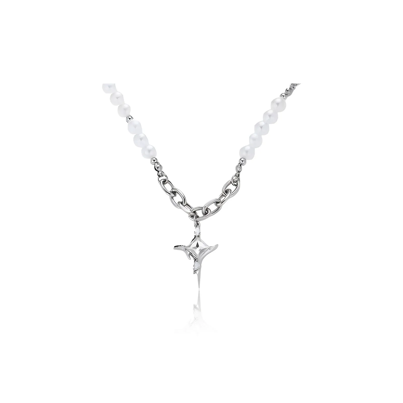 FOREVER MELODY Титановые стальные ожерелья унисекс серебряные