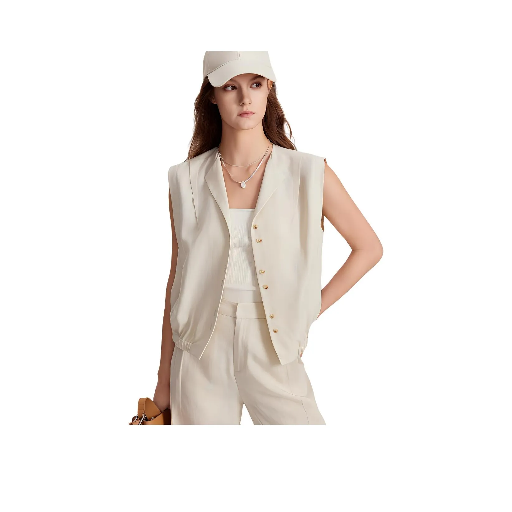 ELLE Светлый хаки Женские Рубашки