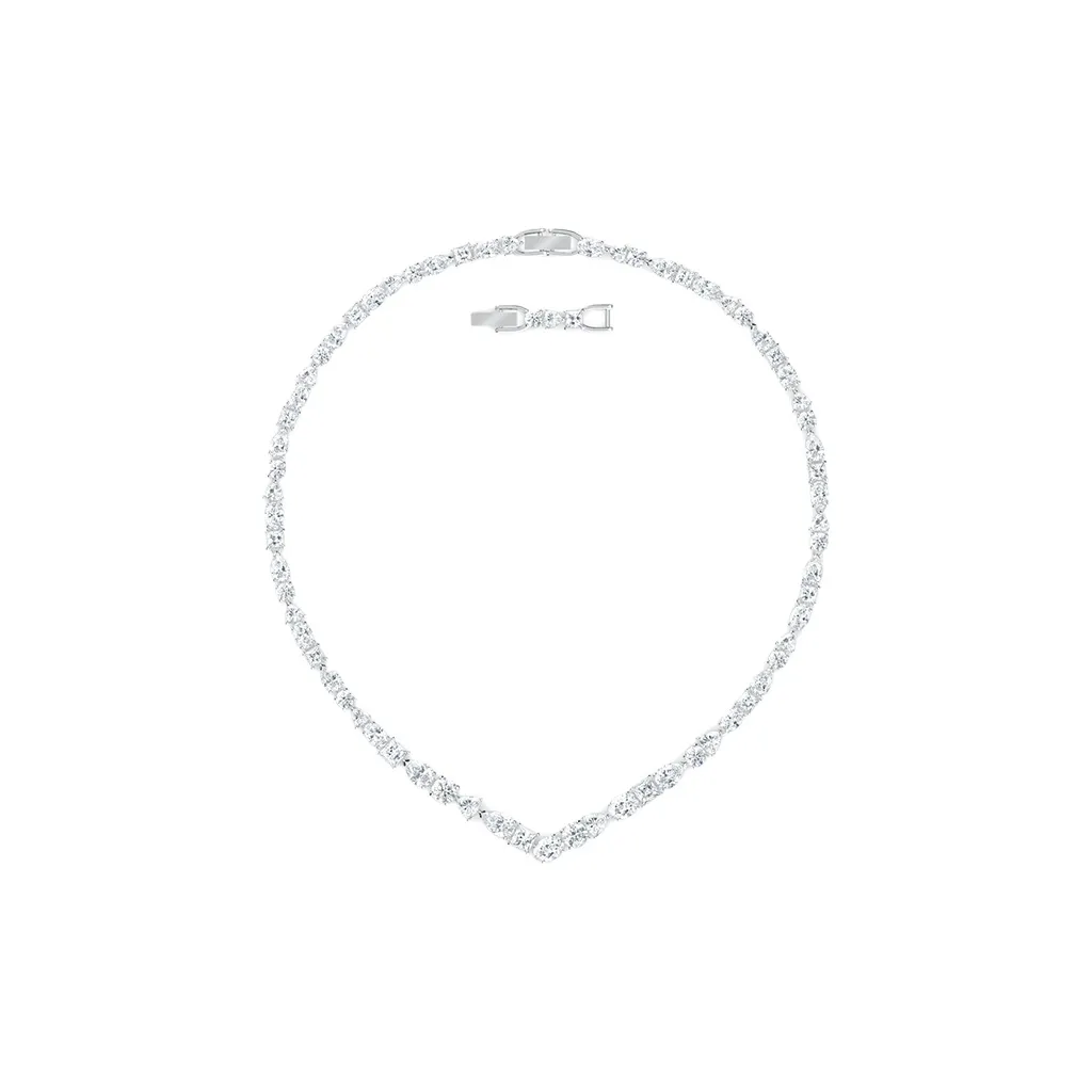 Swarovski Tennis Deluxe Silver White Necklaces Women's