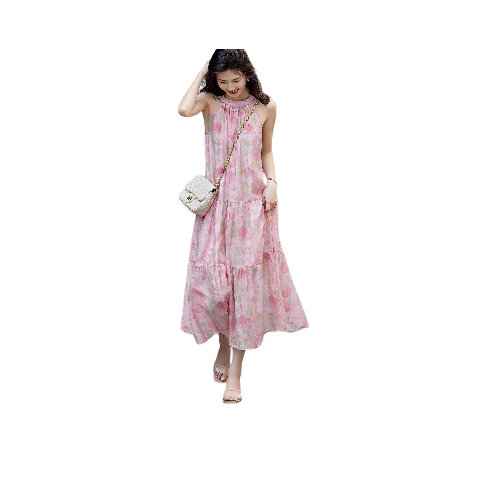 【dme】 Sleeveless Dress Women's Light Pink