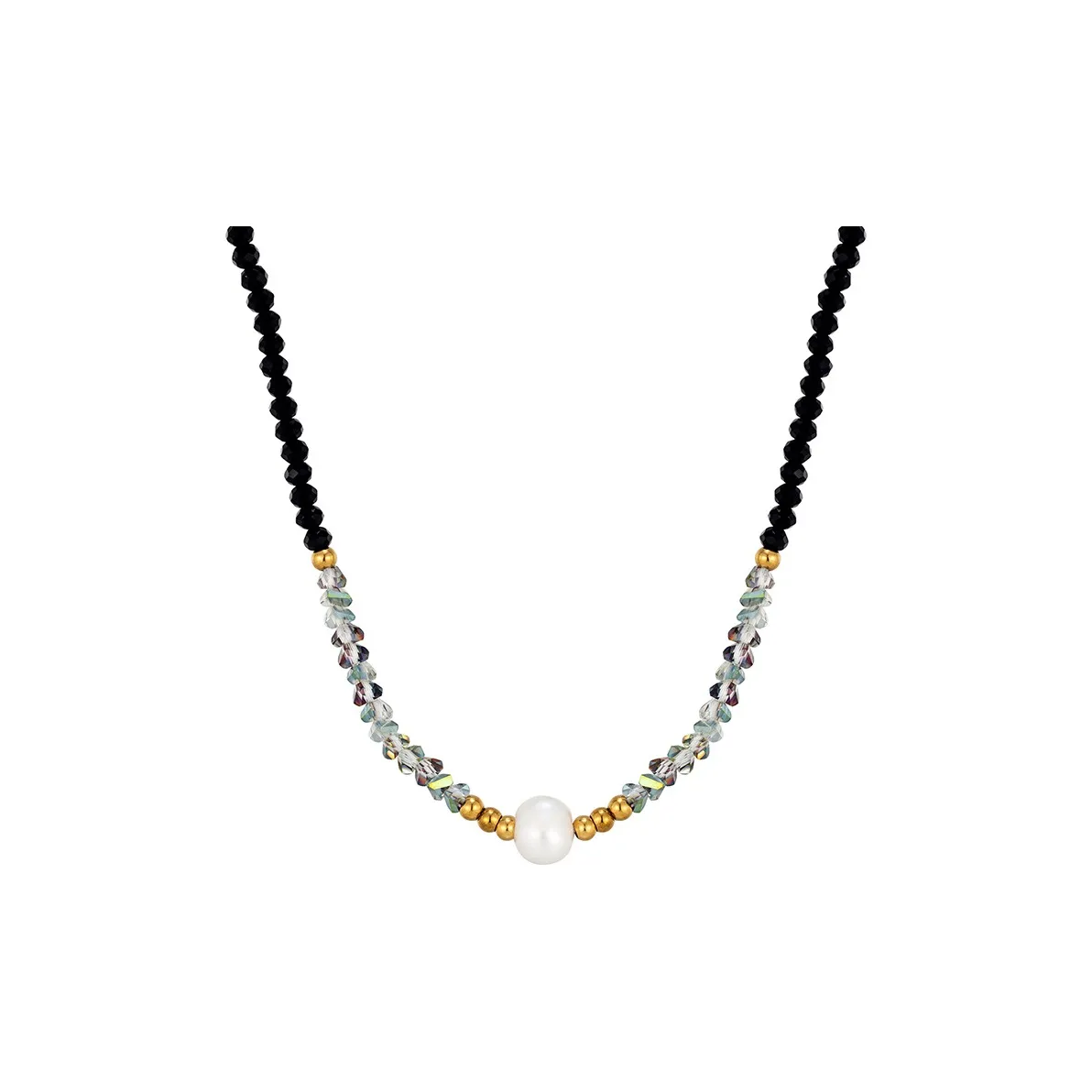 Floating Joy Пресноводный жемчуг Искусственный кристалл Ожерелье Женское