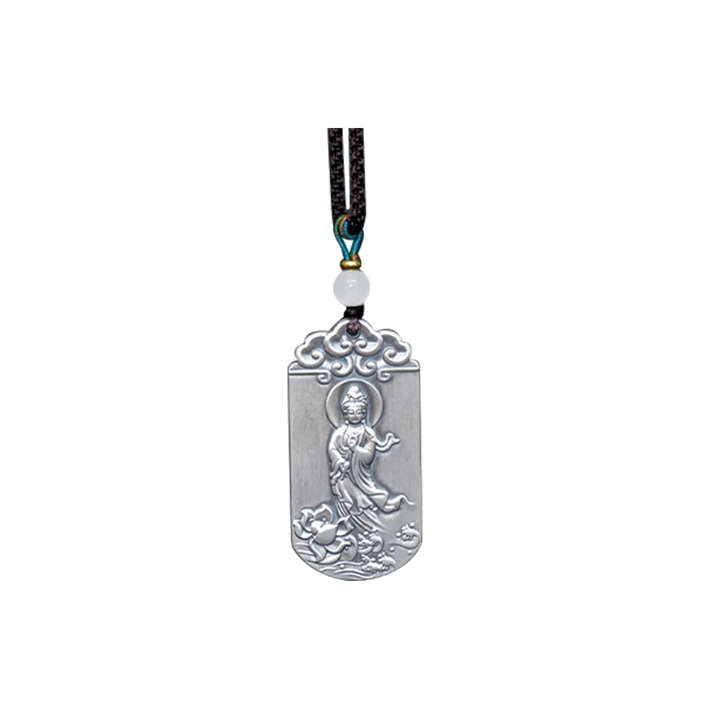 Inker Good Stone 999 Fine Silver Sterling Silver Necklaces Men's