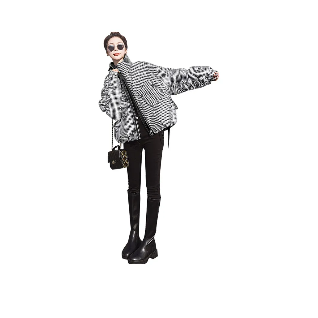 Cypress House Пуховик Женские Клетка