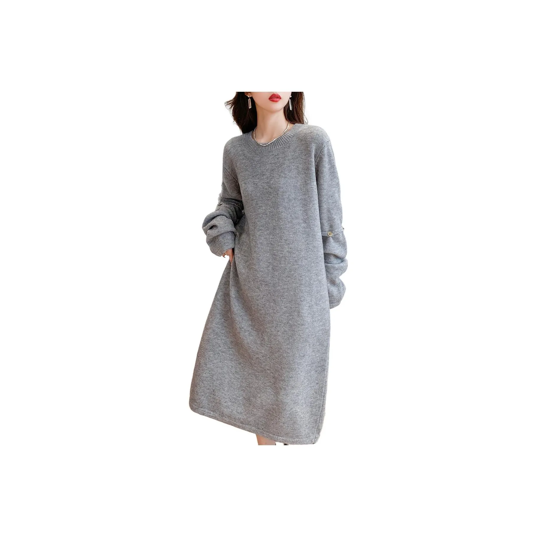 Mokana Длинное платье с длинными рукавами женское