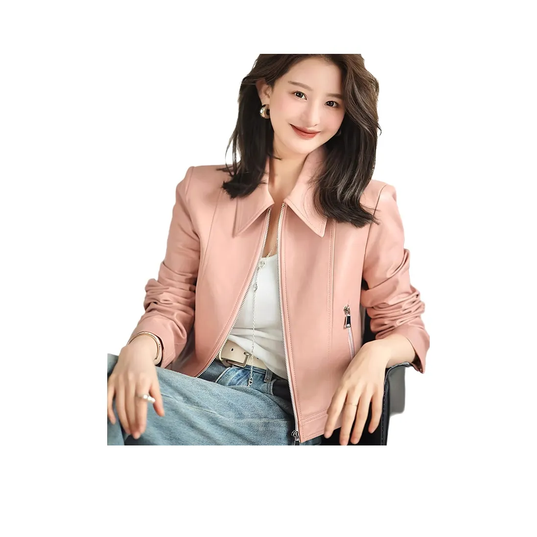 KAISER Розовые Женские Кожаные Куртки