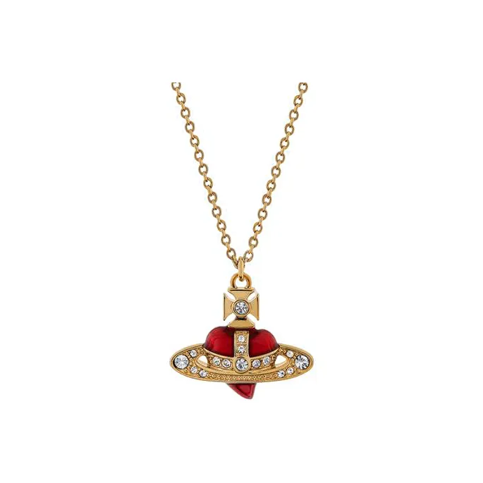 Vivienne Westwood Crystal Necklaces Унисекс Gold