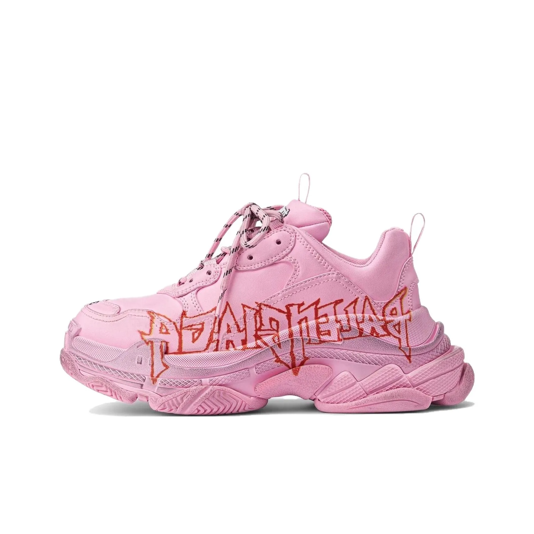 Balenciaga Triple S Diy Metal 'Pink Black Red' Women's