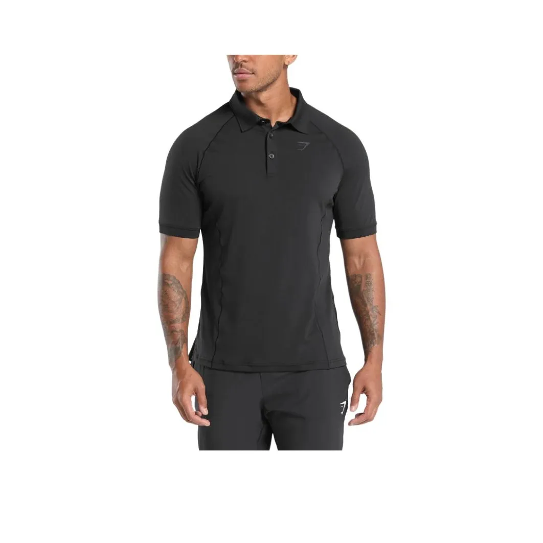 GYMSHARK Polo Shirt Men's Black