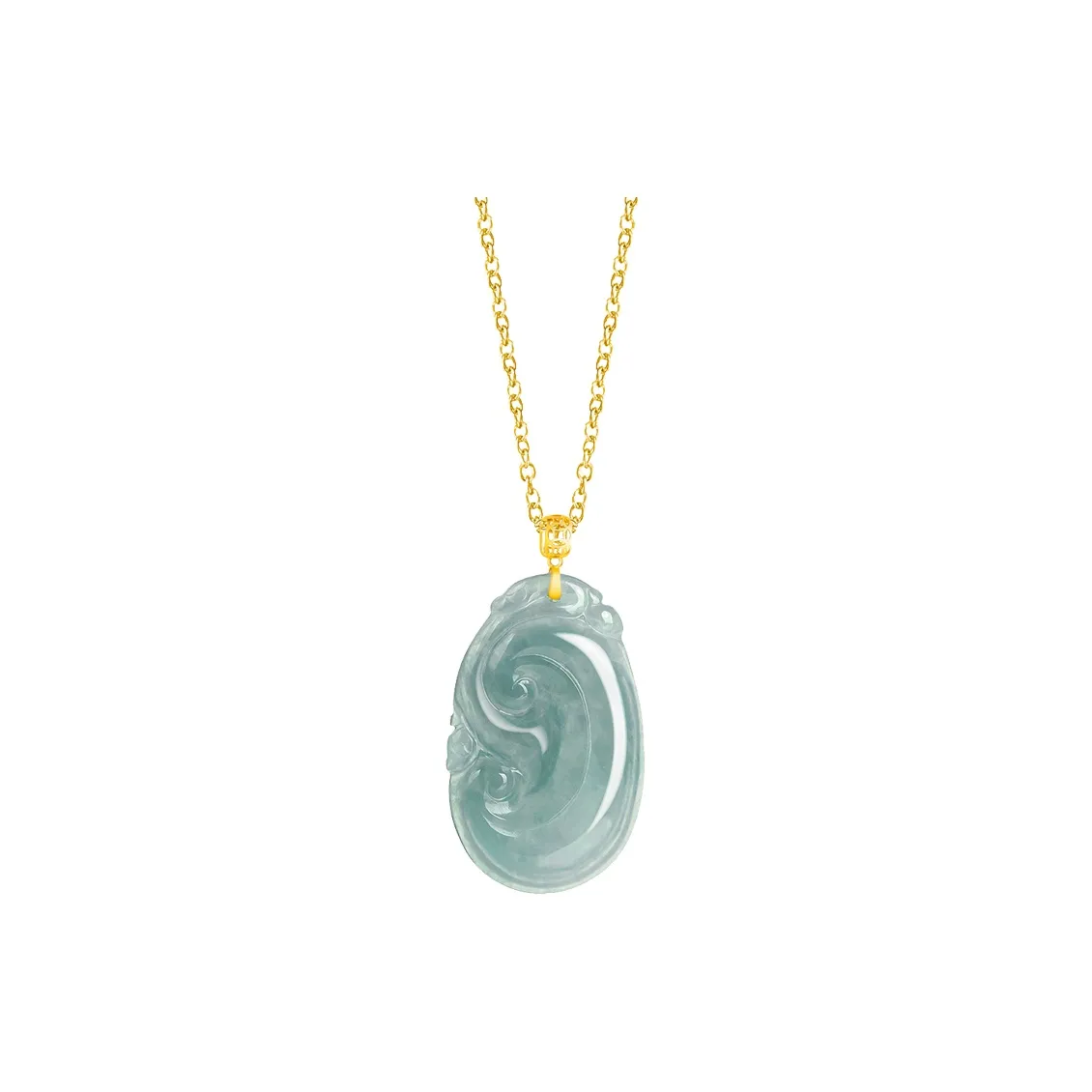Best Wishes Glutinous Jade Jadeite Necklaces Unisex