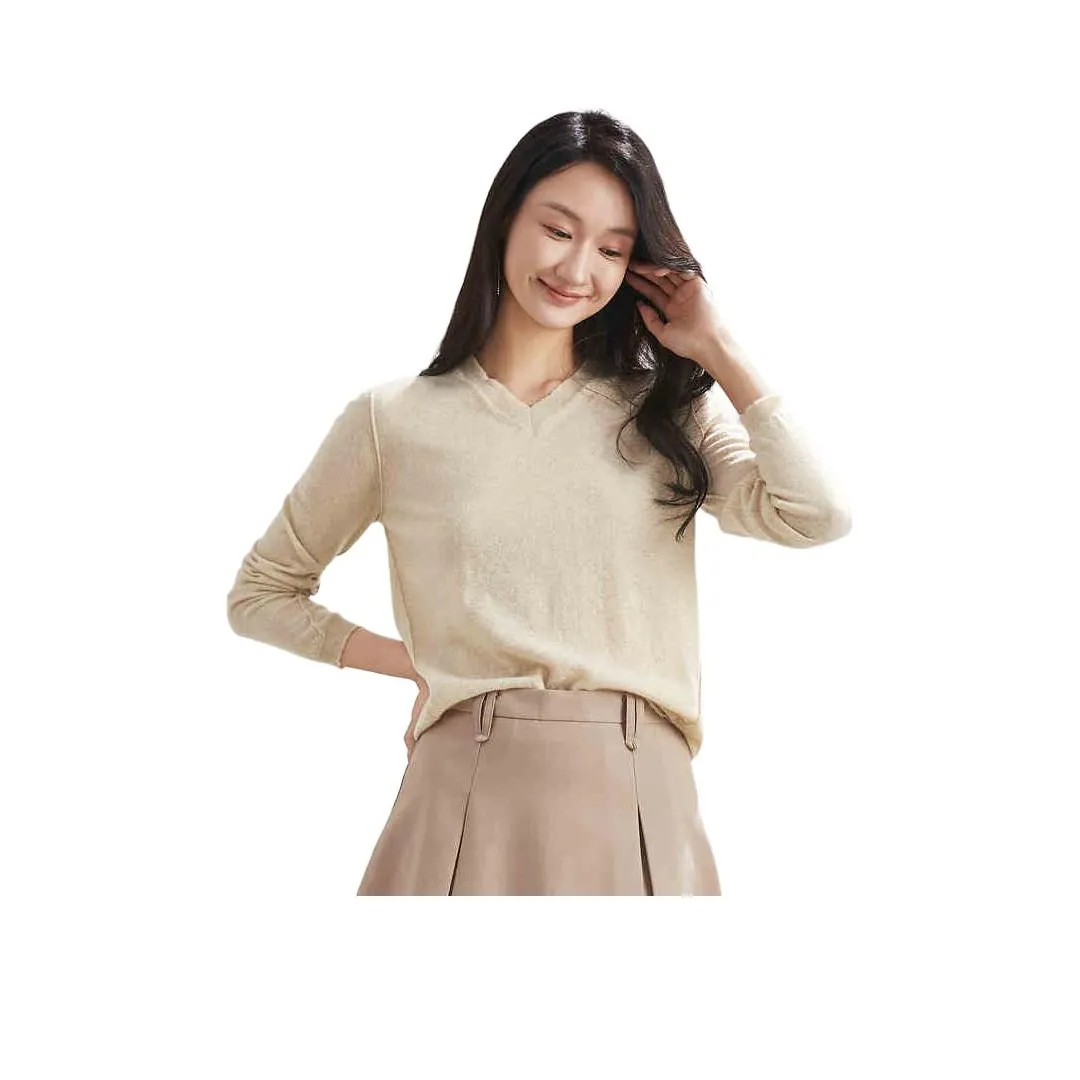 MIHUANG Кашемир Свитер Женские Металлик Золотая Пряжа