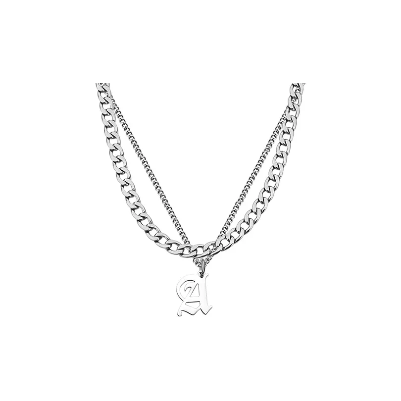 MAGICPOLE Титановые стальные ожерелья унисекс серебряные