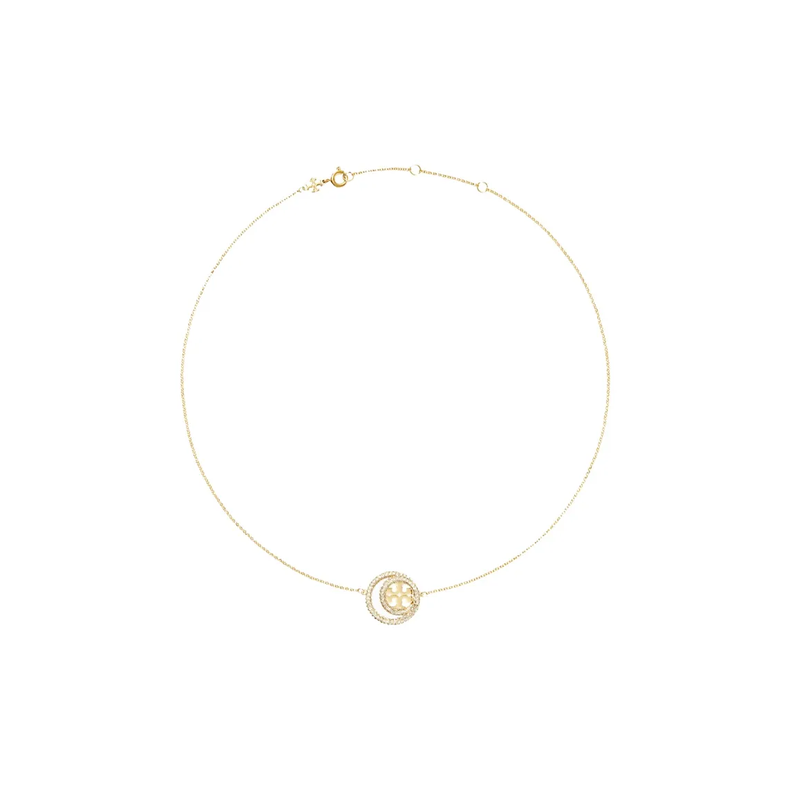 TORY BURCH Кристалл Латунь Стекло Ожерелье Женское Золото