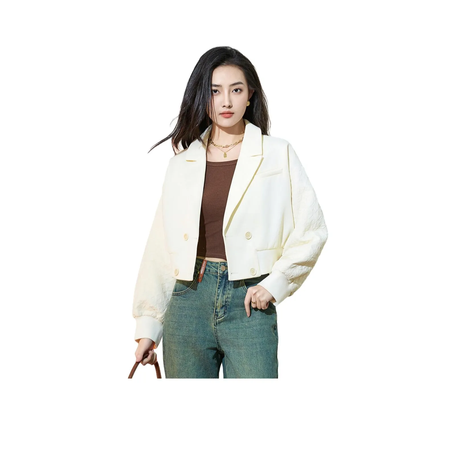 SMEN Куртки и Пальто Женские Бежевые