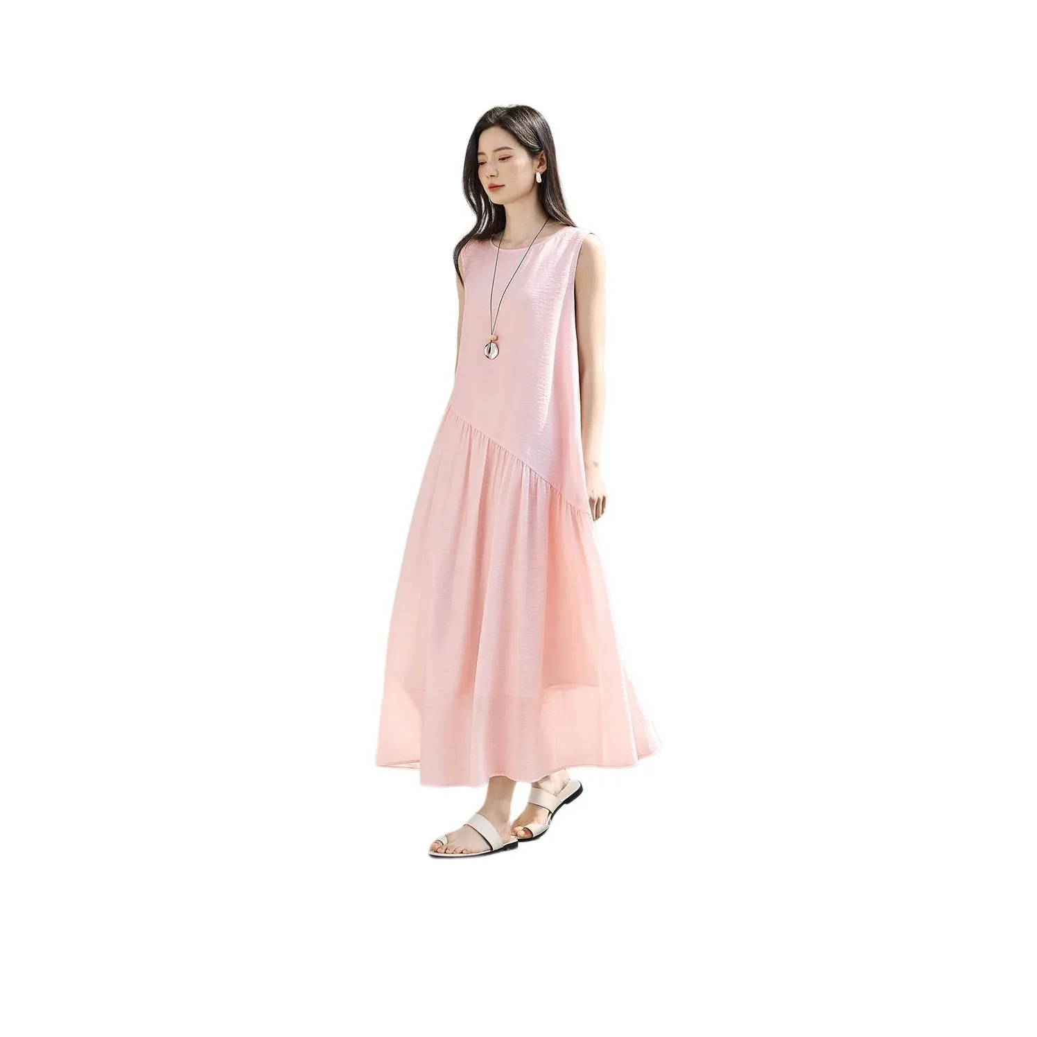IHIMI Sleeveless Dresses Women's Mist Pink