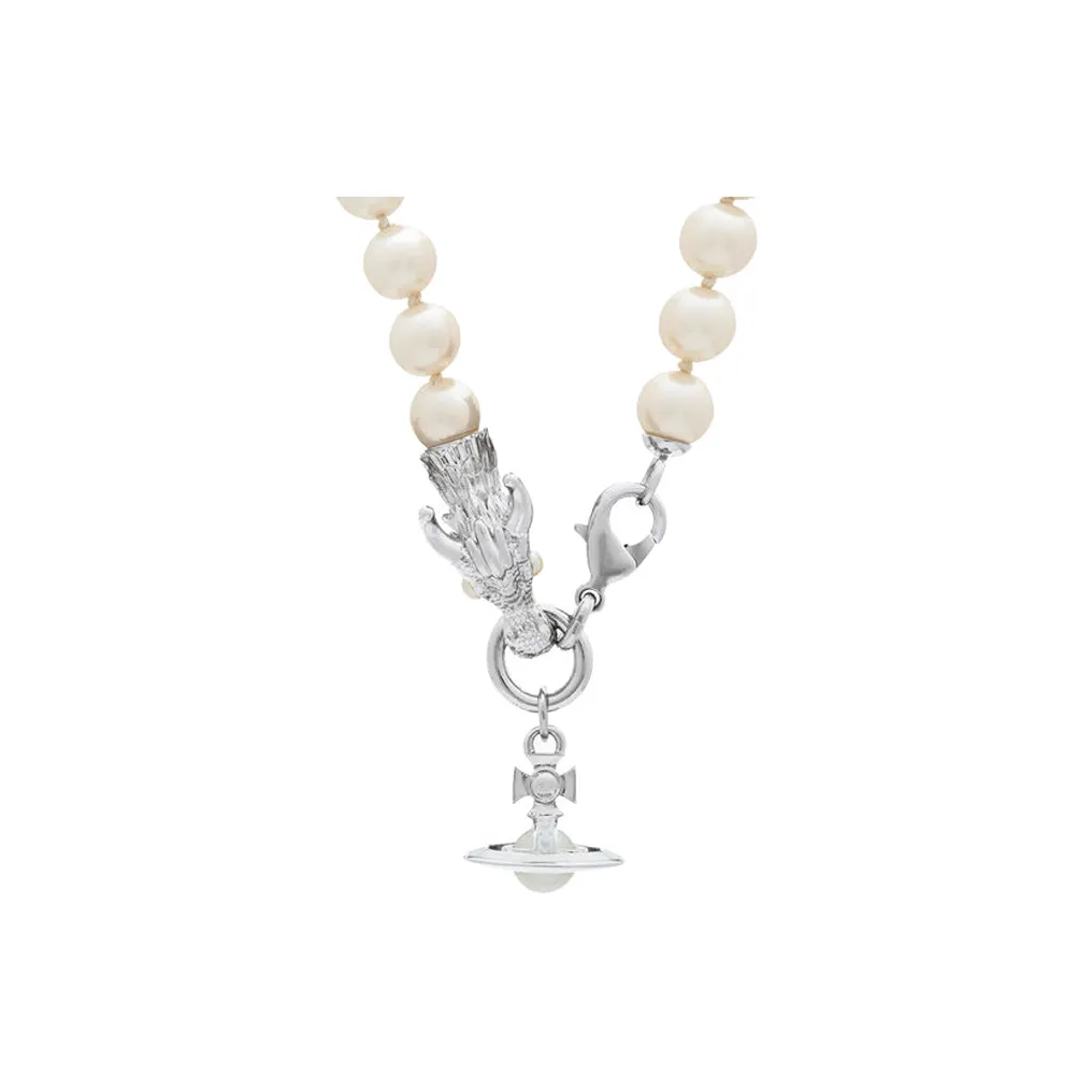 Vivienne Westwood Pearl Necklaces Unisex Silver