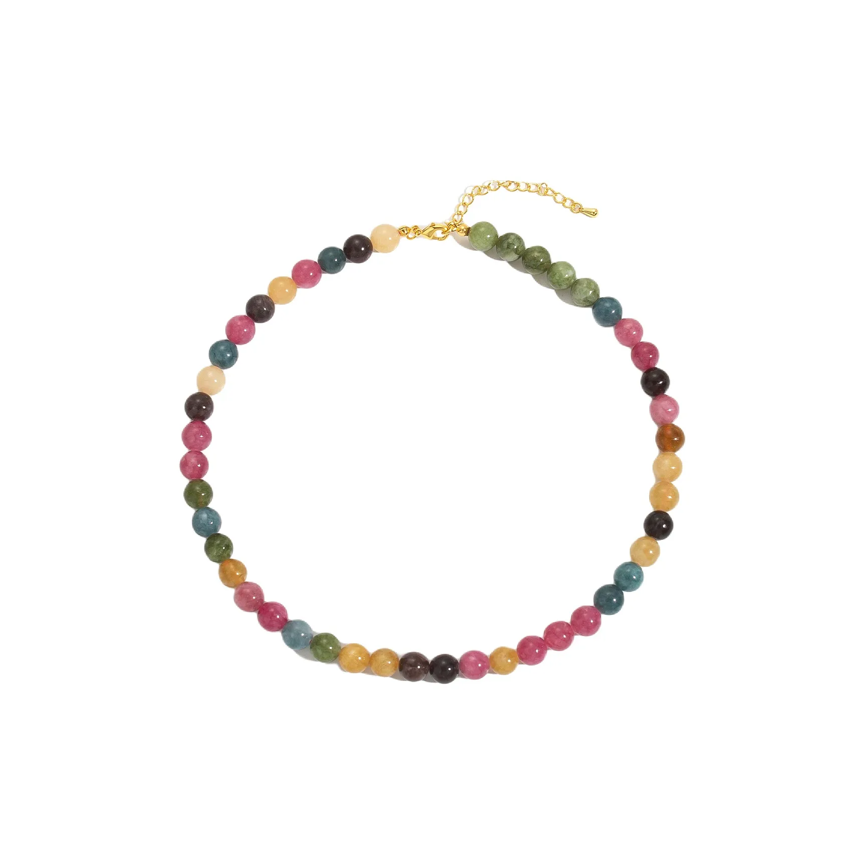 HAOYINFANG Artificial Turquoise Tourmaline Necklaces Women's